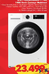 SAMSUNG WW11DG5B25AEAH 11 KG 1400 DEVİR ÇAMAŞIR MAKİNESİ